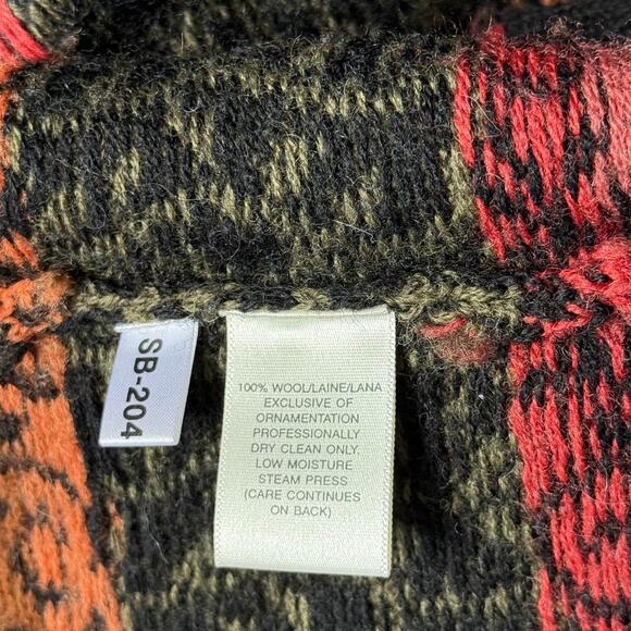 Vtg wool embroidered poppy sweater cardigan - Susan Bristol - Picture 6 of 6